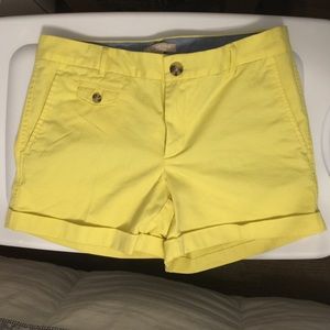 NWT: Banana Republic City Chino Yellow Shorts